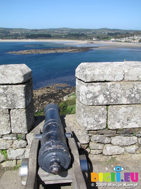 SX09120 Gun barrel looking out over Long Rock